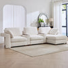 Holaki 138" Oversized Modular Sectional Sofa with 2 Built-in Side Tables, 3 Seat Large Wide Comfy Cloud Couches for Living Room, Sectional Sleeper Sofa with 2 Ottoman & Storage Space