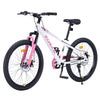 Holaki 24-Inch Kids Mountain Bike for Boys & Girls Ages 9–12, Durable Steel Frame Kid Bicycle with Suspension Fork, Double Disc Brakes, Adjustable Saddle & Handlebar
