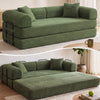 3-in-1 Convertible Sleeper Sofa Bed with Pillows - 78" Corduroy Folding Couch for Living Room, Bedroom