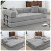 3-in-1 Convertible Sleeper Sofa Bed with Pillows - 78" Corduroy Folding Couch for Living Room, Bedroom