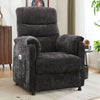 Electric Power Recliner Chair, Modern Chenille Fabric Recliner with Side Pocket & Remote, Nursery Recliner Chair for Living Room Small Space