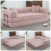 3-in-1 Convertible Sleeper Sofa Bed with Pillows - 78" Corduroy Folding Couch for Living Room, Bedroom