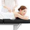 800LBS Heavy-Duty Stationary Massage Table with Humanized Chest Opening Design, Adjustable Backrest, PU Leather, Metal Frame - Professional Spa, Tattoo, Beauty & Therapy Bed