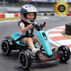 Holaki 12V Kids Electric Go Kart, Battery Powered Ride On Toy with Adjustable Seat, Music & LED Lights, Forward/Backward, EVA Wheels, Pedal Go Kart Electric Car for Kids Boys Girls Ages 3-6