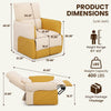 Holaki Electric Recliner Chair with Flip-Up Armrests, Power Recliner Chair with Lumbar Support and Side Pockets, Modern Recliner Sofa for Living Room Small Space Bedroom & Home Theater