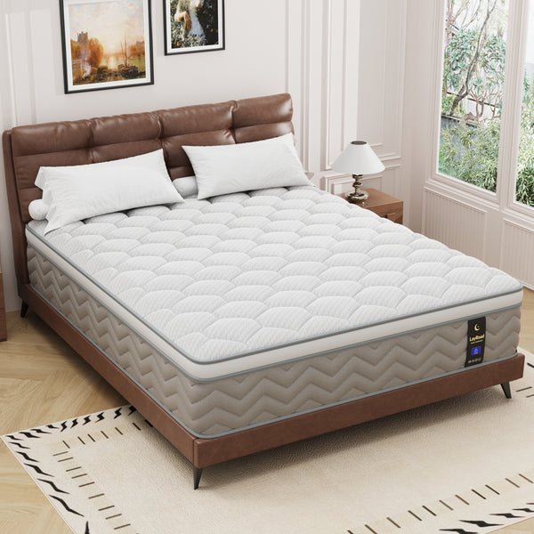 12 Inch Queen Size Mattress, Holaki Hybrid Memory Foam Mattress in a Box with Pocket Springs for Cool Night & Pressure Relief, Queen Mattress Medium Firm, CertiPUR-US & OEKO-TEX