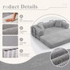 3-in-1 Convertible Sleeper Sofa Bed with Pillows - 78" Corduroy Folding Couch for Living Room, Bedroom