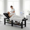 Professional Folding Massage Table with Adjustable Backrest - 30.5" Wide Spa & Physical Therapy Bed, Heavy Duty Metal Frame, PU Leather Top for Facial, Treatment, Relaxation