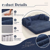 3-in-1 Convertible Sleeper Sofa Bed with Pillows - 78" Corduroy Folding Couch for Living Room, Bedroom
