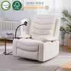 Holaki Power Recliner Chair, 270° Swivel Recliner with Heat & Lumbar Support, Modern Chenille Rocker Recliner Nursery Chair with Smart Cup Holder & Adjustable Armrests for Nursing