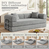 3-in-1 Convertible Sleeper Sofa Bed with Pillows - 78" Corduroy Folding Couch for Living Room, Bedroom