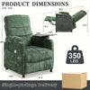 Power Recliner Chair, Nursery Recliner Chair with Swivel Tray Table & Cup Holder, Modern Chenille Fabric Electric Recliner with Side Pocket & Remote for Living Room Small Space