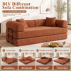 3-in-1 Convertible Sleeper Sofa Bed with Pillows - 78" Corduroy Folding Couch for Living Room, Bedroom