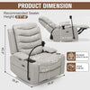 Holaki Power Recliner Chair, 270° Swivel Recliner with Heat & Lumbar Support, Modern Chenille Rocker Recliner Nursery Chair with Smart Cup Holder & Adjustable Armrests for Nursing