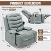 Holaki Power Recliner Chair, 270° Swivel Recliner with Heat & Lumbar Support, Modern Chenille Rocker Recliner Nursery Chair with Smart Cup Holder & Adjustable Armrests for Nursing