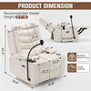 Holaki Power Recliner Chair, 270° Swivel Recliner with Heat & Lumbar Support, Modern Chenille Rocker Recliner Nursery Chair with Smart Cup Holder & Adjustable Armrests for Nursing