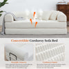 3-in-1 Convertible Sleeper Sofa Bed with Pillows - 78" Corduroy Folding Couch for Living Room, Bedroom