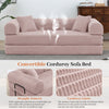 3-in-1 Convertible Sleeper Sofa Bed with Pillows - 78" Corduroy Folding Couch for Living Room, Bedroom