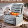 Holaki Power Recliner Chair, 270° Swivel Recliner with Heat & Lumbar Support, Modern Chenille Rocker Recliner Nursery Chair with Smart Cup Holder & Adjustable Armrests for Nursing