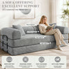 3-in-1 Convertible Sleeper Sofa Bed with Pillows - 78" Corduroy Folding Couch for Living Room, Bedroom