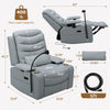 Holaki Power Recliner Nursery Chair, 270° Swivel Glider Rocking Chair with Adjustable 3D Armrests, Lumbar Pillow, 400 lbs
