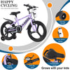 Holaki 18 Inch Kids Bike with Training Wheels & Handbrake for 5-9 Years Old Boys&Girls, Kids Bicycle Adjustable Seat with High Carbon Steel Frame, Water Bottle & Night Glow for Birthday Gift