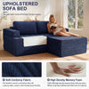 Holaki 5 in 1 Modular Sectional Sofa with Movable Ottoman, L-Shaped Convertible Boneless Couch for Living Room, Corduroy Deep Seat Sofa