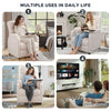 Power Recliner Chair, Nursery Recliner Chair with Swivel Tray Table & Cup Holder, Modern Chenille Fabric Electric Recliner with Side Pocket & Remote for Living Room Small Space