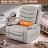 Holaki Power Recliner Chair, 270° Swivel Recliner with Heat & Lumbar Support, Modern Chenille Rocker Recliner Nursery Chair with Smart Cup Holder & Adjustable Armrests for Nursing