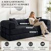 3-in-1 Convertible Sleeper Sofa Bed with Pillows - 78" Corduroy Folding Couch for Living Room, Bedroom
