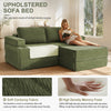 Holaki 5 in 1 Modular Sectional Sofa with Movable Ottoman, L-Shaped Convertible Boneless Couch for Living Room, Corduroy Deep Seat Sofa