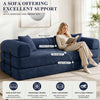 3-in-1 Convertible Sleeper Sofa Bed with Pillows - 78" Corduroy Folding Couch for Living Room, Bedroom