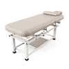 Holaki 75" Electric Massage Table with Adjustable Backrest and Storage Shelf, Height Adjustable Heavy Duty PU Leather Spa Treatment Bed