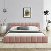Holaki Queen Upholstered Platform Bed Frame with Headboard, Thick Chenille Fabric Low Profile Bed, Soft Padded Bed Frame with Solid Support, No Box Spring Needed, Queen Size