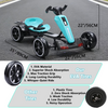 Holaki 12V Kids Electric Go Kart, Battery Powered Ride On Toy with Adjustable Seat, Music & LED Lights, Forward/Backward, EVA Wheels, Pedal Go Kart Electric Car for Kids Boys Girls Ages 3-6