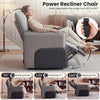 Holaki Electric Recliner Chair with Flip-Up Armrests, Power Recliner Chair with Lumbar Support and Side Pockets, Modern Recliner Sofa for Living Room Small Space Bedroom & Home Theater