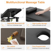 Professional Folding Massage Table with Adjustable Backrest - 30.5" Wide Spa & Physical Therapy Bed, Heavy Duty Metal Frame, PU Leather Top for Facial, Treatment, Relaxation