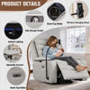 Holaki Power Recliner Chair, 270° Swivel Recliner with Heat & Lumbar Support, Modern Chenille Rocker Recliner Nursery Chair with Smart Cup Holder & Adjustable Armrests for Nursing