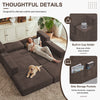 Holaki 5 in 1 Modular Sectional Sofa with Movable Ottoman, L-Shaped Convertible Boneless Couch for Living Room, Corduroy Deep Seat Sofa