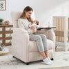 Power Recliner Chair, Nursery Recliner Chair with Swivel Tray Table & Cup Holder, Modern Chenille Fabric Electric Recliner with Side Pocket & Remote for Living Room Small Space