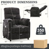 Electric Power Recliner Chair, Modern Chenille Fabric Recliner with Side Pocket & Remote, Nursery Recliner Chair for Living Room Small Space