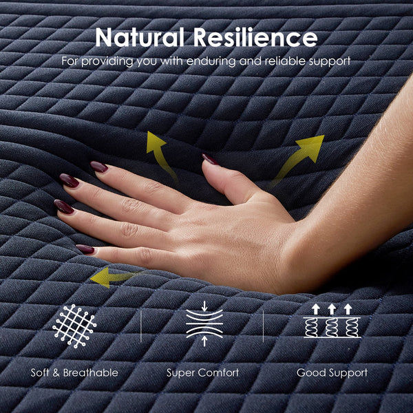 Mattress, Holaki Gel Memory Foam with Bamboo Charcoal Silicone Mattress in a Box, Medium Firm, CertiPUR-US