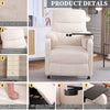 Power Recliner Chair, Nursery Recliner Chair with Swivel Tray Table & Cup Holder, Modern Chenille Fabric Electric Recliner with Side Pocket & Remote for Living Room Small Space
