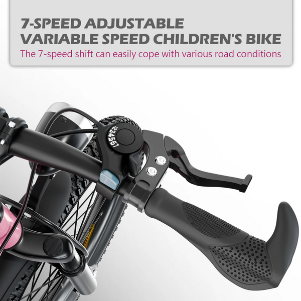 20 Inch Kids Boys Girls Bike for 8-13 Years Old, Kids Bicycle Adjustable Seat with Basket, Training Wheels & Handbrake for Birthday Gift