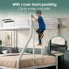 Holaki Twin Over Full Metal Bunk Bed, with Built in Ladder & Guardrails Metal Bunk Bed Frame, Noise Free & Easy Assembly Strudy Metal Bunk Bed with Support Leg
