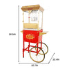 Holaki 16 oz Popcorn Machine with Cart, Commercial Popcorn Maker, Stainless Steel Kettle, Makes up to 32 Cups, 3-Switch Control for Home Movie Theater