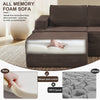 Holaki 5 in 1 Modular Sectional Sofa with Movable Ottoman, L-Shaped Convertible Boneless Couch for Living Room, Corduroy Deep Seat Sofa