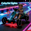 Holaki 12V Kids Electric Go Kart, Battery Powered Ride On Toy with Adjustable Seat, Music & LED Lights, Forward/Backward, EVA Wheels, Pedal Go Kart Electric Car for Kids Boys Girls Ages 3-6