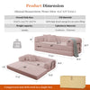 3-in-1 Convertible Sleeper Sofa Bed with Pillows - 78" Corduroy Folding Couch for Living Room, Bedroom