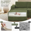 Holaki 5 in 1 Modular Sectional Sofa with Movable Ottoman, L-Shaped Convertible Boneless Couch for Living Room, Corduroy Deep Seat Sofa